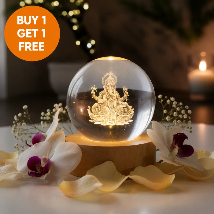 Divine God Crystal Ball Lamp – 3D LED Night Light & Spiritual Gift