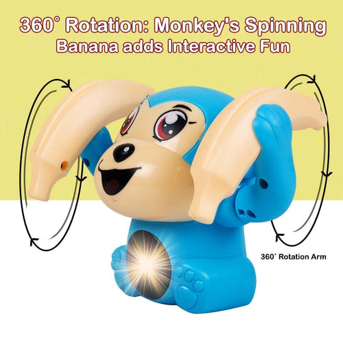 Interactive Dancing Monkey Toy for Kids | Musical Light-Up Moving Monkey with Rotating Arms